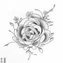 japanese floral tattoo design idea