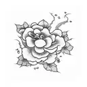 japanese floral tattoo design idea