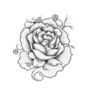 japanese floral tattoo design idea