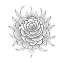 japanese floral tattoo design idea
