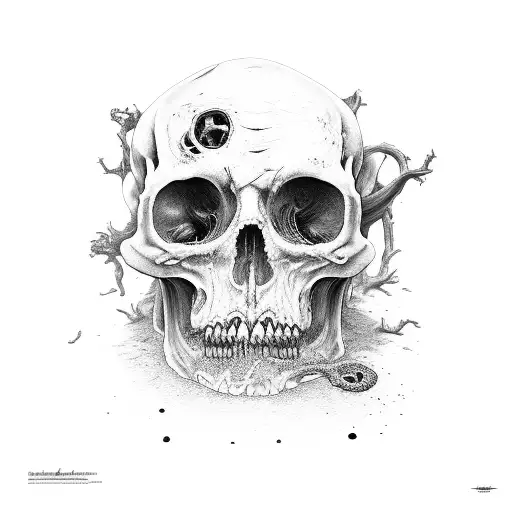 rotting corpse tattoo design idea