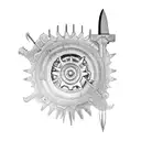 A sword engulfed in gears and cogs tattoo design idea