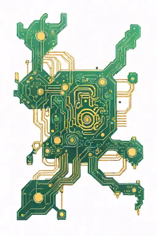 circuit board tattoo design idea
