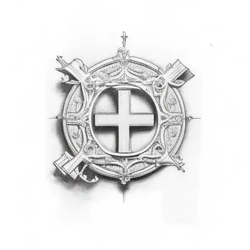 cross with the word  dad, and 8/9/1965 - 10-26-2023 tattoo design idea