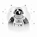 camera spaceman travel tattoo design idea