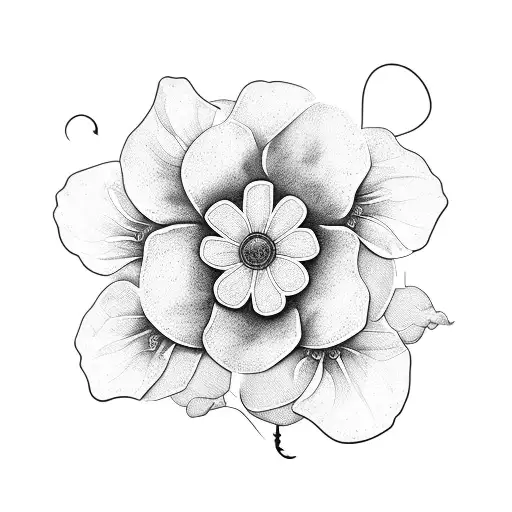 Anatomy of a flower tattoo design idea