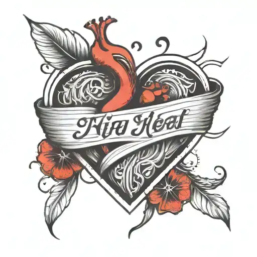 heart beat lines with name written Nima and closed by heart shape with heart beat lines tattoo design idea