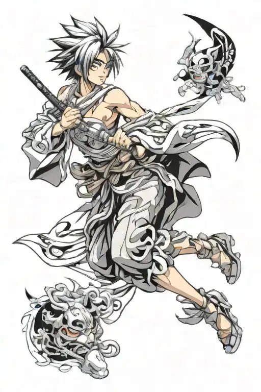 iconic manga panels tattoo design idea