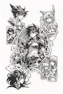 iconic manga panels tattoo design idea