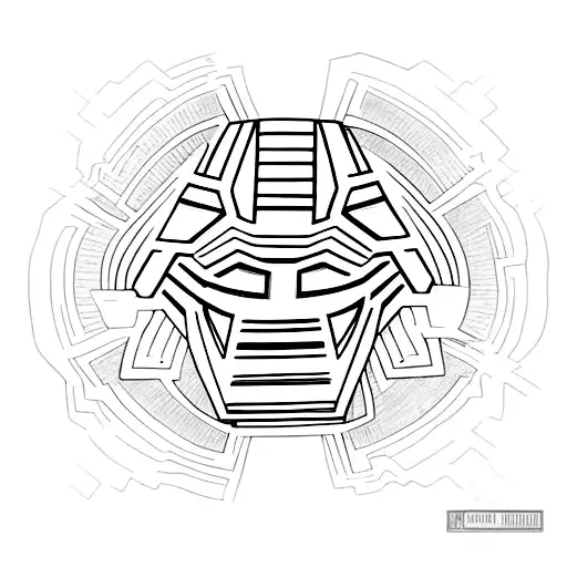 mf doom as a god tattoo design idea