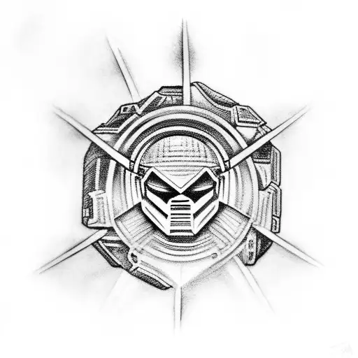 mf doom as a god tattoo design idea