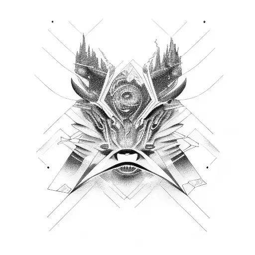 A hybrid creature combining elements of a drift car and an animal, creating a unique and futuristic design tattoo design idea