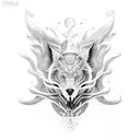 A hybrid creature combining elements of a drift car and an animal, creating a unique and futuristic design tattoo design idea