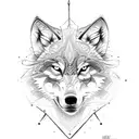 wolf arrow tattoo design idea