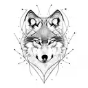 wolf arrow tattoo design idea