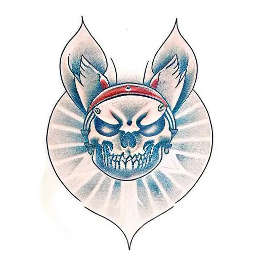 warrior banner with "play for keeps"  tattoo design idea