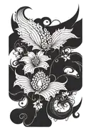 blackout neck tattoo design idea