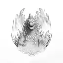 godzilla  tattoo design idea