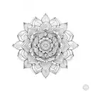 A mandala composed of lotus flowers intertwined with henna-inspired patterns tattoo design idea
