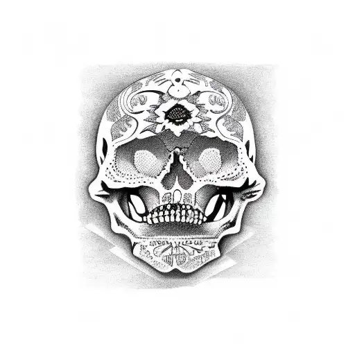 Mexican skeleton tattoo design idea
