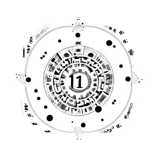 black stat with "1111" written on it with color red tattoo design idea
