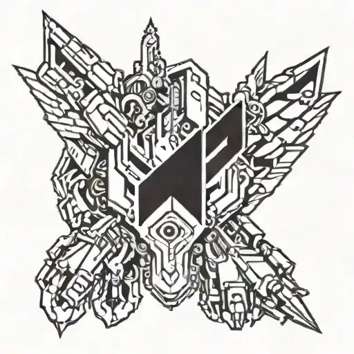 Decepticon simbol + Robot Claw tattoo design idea