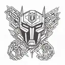 Decepticon simbol + Robot Claw tattoo design idea
