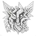 Decepticon simbol + Robot Claw tattoo design idea