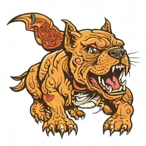 bully dog tattoo design idea