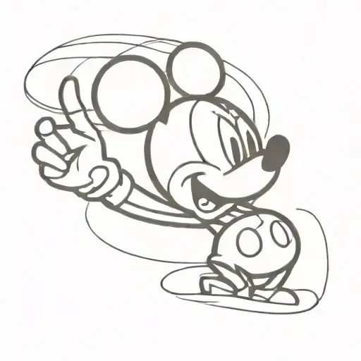 mickey mouse tattoo design idea