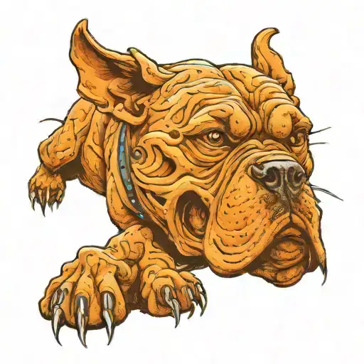 bully dog tattoo design idea