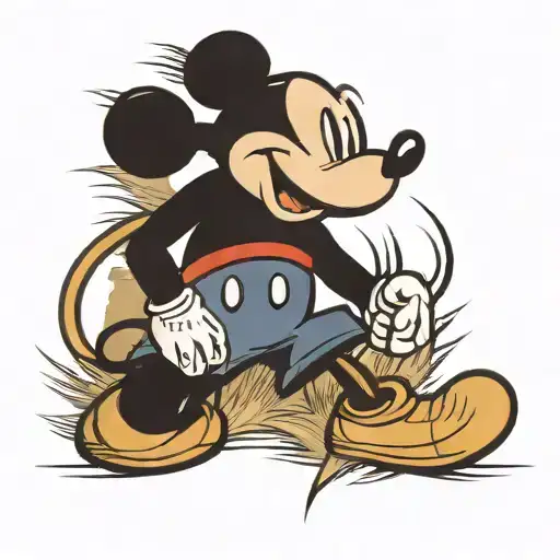 mickey mouse transformed tattoo design idea