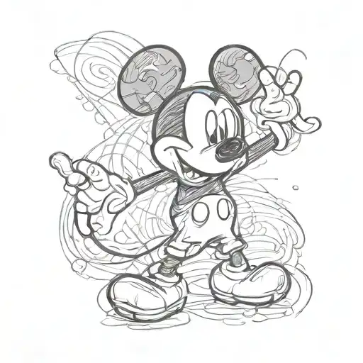 mickey mouse tattoo design idea