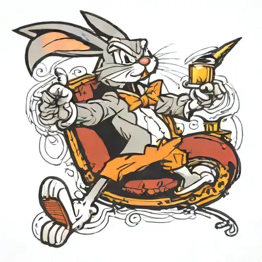 cartoons  bugs bunny tattoo design idea