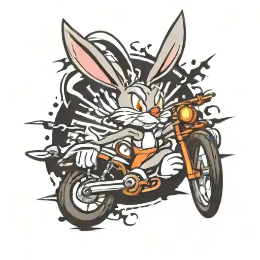 cartoons  bugs bunny tattoo design idea