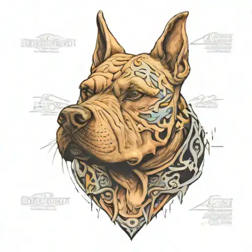 bully dog tattoo design idea