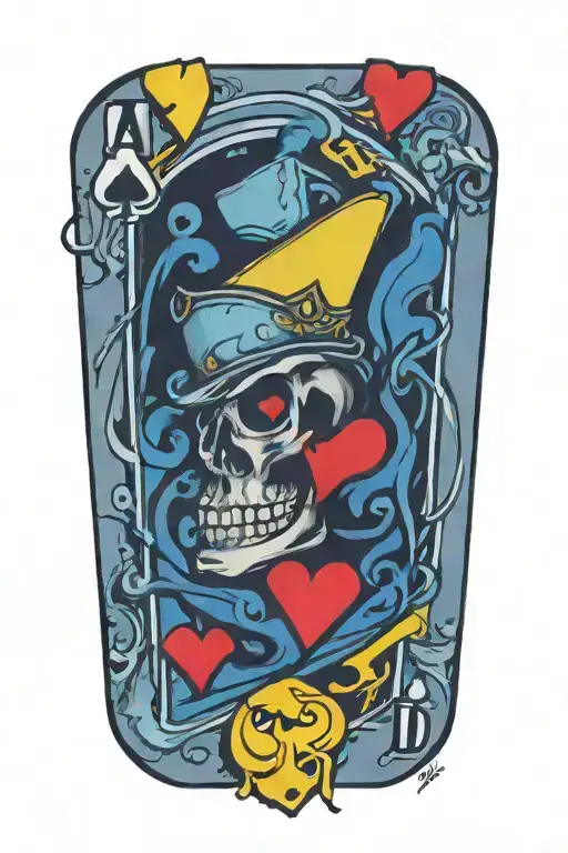 playing card tattoo design idea