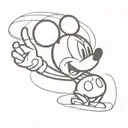 mickey mouse tattoo design idea