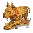 bully dog tattoo design idea