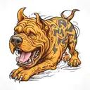 bully dog tattoo design idea