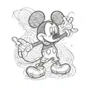 mickey mouse tattoo design idea