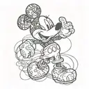 mickey mouse tattoo design idea