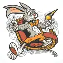 cartoons  bugs bunny tattoo design idea
