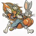 cartoons  bugs bunny tattoo design idea