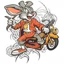 cartoons  bugs bunny tattoo design idea