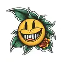 smiley tattoo design idea