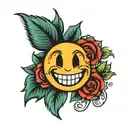 smiley tattoo design idea