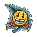 smiley tattoo design idea