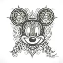 mickey mouse tattoo design idea