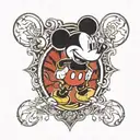 mickey mouse tattoo design idea